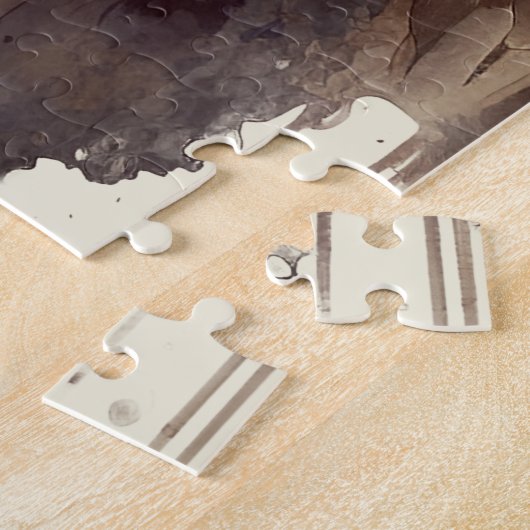 God zegene Amerika Patriottische Eagle Waterverf Legpuzzel (Zijkant)