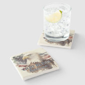 God zegene Amerika Patriottische Eagle Waterverf Stenen Onderzetter (Zijkant)