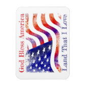 God zegene Amerika Patriottische Flexibele Fotomag Magneet (Verticaal)
