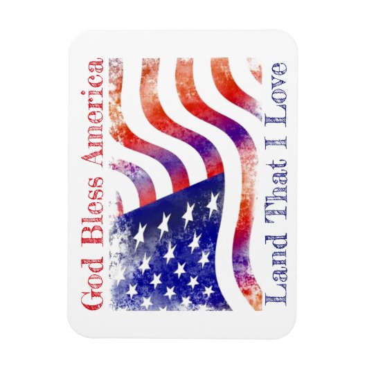 God zegene Amerika Patriottische Flexibele Fotomag Magneet (Verticaal)