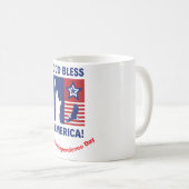 "God zegene Amerika" Patriottische symbolen Custom Koffiemok (Voorkant rechts)