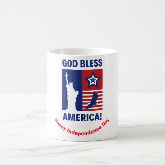 "God zegene Amerika" Patriottische symbolen Custom Koffiemok (Center)