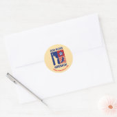 "God zegene Amerika" Patriottische symbolen Custom Ronde Sticker (Envelop)