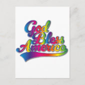God zegene Amerika Regenboog logo Feestdagenkaart (Voorkant)
