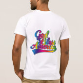 God zegene Amerika Regenboog logo T-shirt (Achterkant)