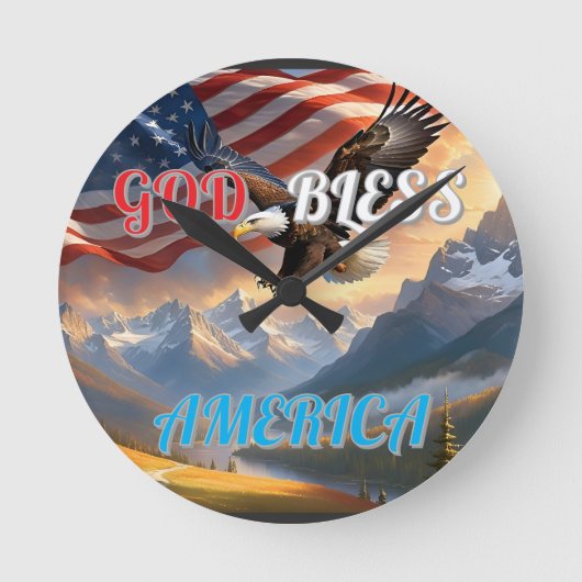 GOD ZEGENE AMERIKA RONDE KLOK (Voorkant)