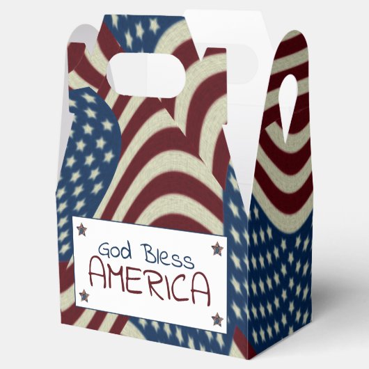 God zegene Amerika rood wit blauw vlaggen Bedankdoosjes (Geopend)