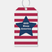 God zegene Amerika rood wit en blauw Cadeaulabel (Voorkant)