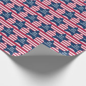God zegene Amerika rood wit en blauw Cadeaupapier (Hoek)