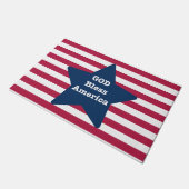 God zegene Amerika rood wit en blauw Deurmat (Schuin)