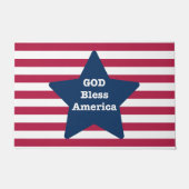 God zegene Amerika rood wit en blauw Deurmat (Voorkant)