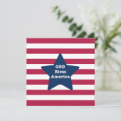 God zegene Amerika rood wit en blauw Kaart (Staand voorkant)