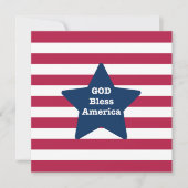 God zegene Amerika rood wit en blauw Kaart (Voorkant)