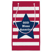 God zegene Amerika rood wit en blauw Klein Cadeauzakje (Voorkant)