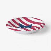 God zegene Amerika rood wit en blauw Papieren Kommen (Gebogen)