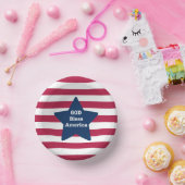 God zegene Amerika rood wit en blauw Papieren Kommen (Feest)