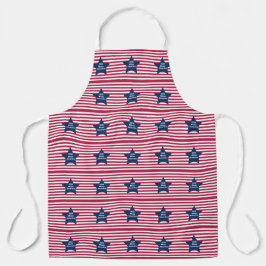 God zegene Amerika rood wit en blauw Schort