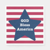 God zegene Amerika rood wit en blauw Servet (Voorkant)