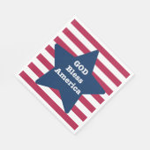 God zegene Amerika rood wit en blauw Servet (Hoek)