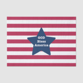 God zegene Amerika rood wit en blauw Tissuepapier