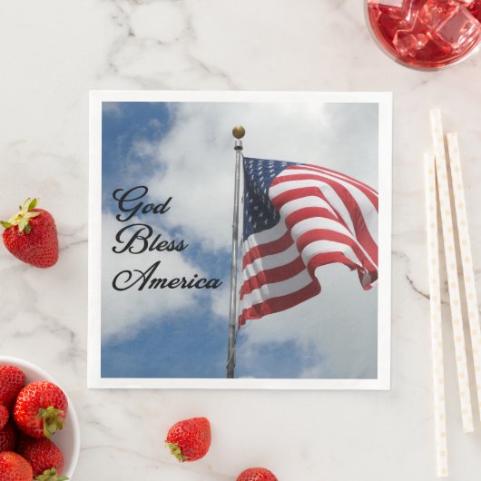 God zegene Amerika! Servet (Insitu)