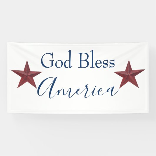 God zegene Amerika Spandoek (Horizontaal)