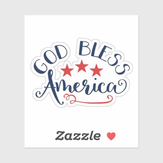 God zegene Amerika Sticker (Vel)
