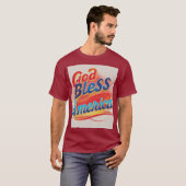 God zegene Amerika T-shirt (Voorkant volledig)