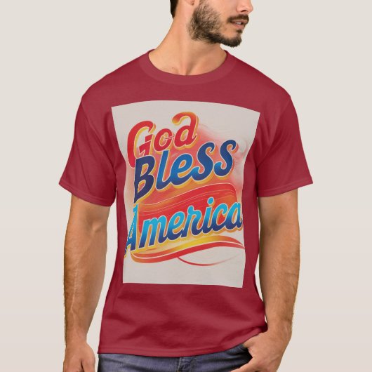 God zegene Amerika T-shirt (Voorkant)
