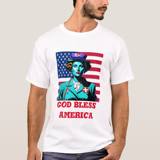  God zegene Amerika T-shirt (Voorkant)