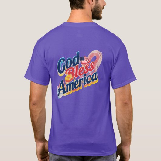 God zegene Amerika T-shirt (Achterkant)