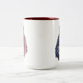 God zegene Amerika Tweekleurige Koffiemok (Center)