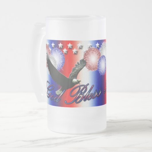 God zegene Amerika Vierde juli Mok (Voorkant links)