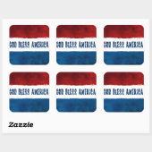 GOD ZEGENE AMERIKA Vierkante Stickers (Vel)
