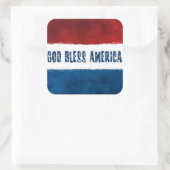 GOD ZEGENE AMERIKA Vierkante Stickers (Tas)
