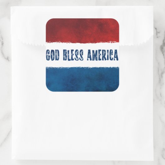 GOD ZEGENE AMERIKA Vierkante Stickers (Tas)