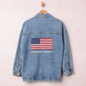 GOD ZEGENE AMERIKA VLAG DENIM JACKET (Hangar)