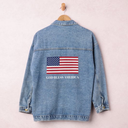 GOD ZEGENE AMERIKA VLAG DENIM JACKET (Hangar)