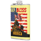 God zegene Amerika : Vlag VS, Patriottisme Design Heupfles (Links)