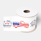 God zegene Amerika vrachtwagen Grosgrain Lint (Spoel)