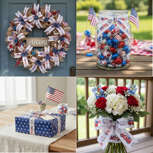 God zegene Amerika vrachtwagen Grosgrain Lint