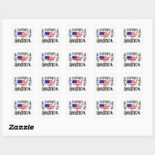 God zegene Amerika woordkunst Patriottisch Vierkante Sticker (Vel)