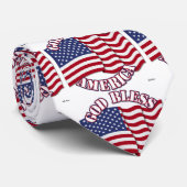 God zegene Amerikaan met Amerikaanse vlag Stropdas (Opgerold)