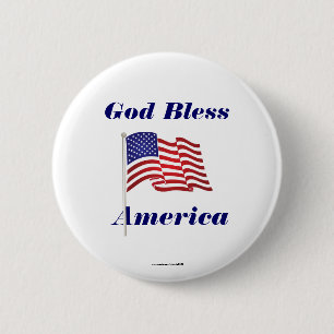 God zegene Amerikaanse Button/laptop Ronde Button 5,7 Cm