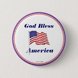 God zegene Amerikaanse Button/laptop Ronde Button 5,7 Cm