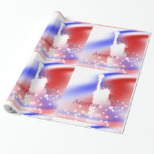 God zegene Amerikaanse vrijheid Cadeaupapier (Uitgerold)