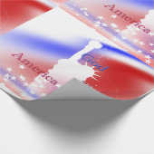 God zegene Amerikaanse vrijheid Cadeaupapier (Hoek)
