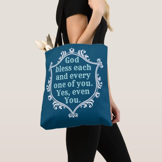 God zegene (blauw) Tas (Dichtbij)