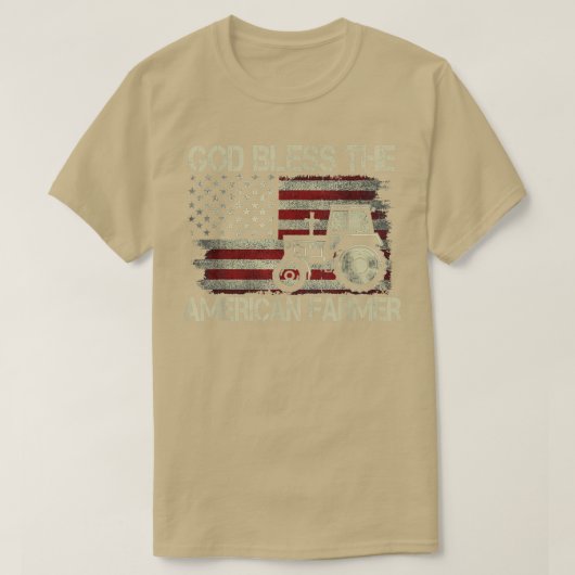 God zegene de Amerikaanse boer T-Shirt (Design voorkant)