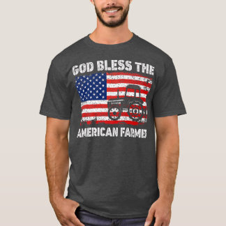 God zegene de Amerikaanse boer USA vlag patriottis T-shirt